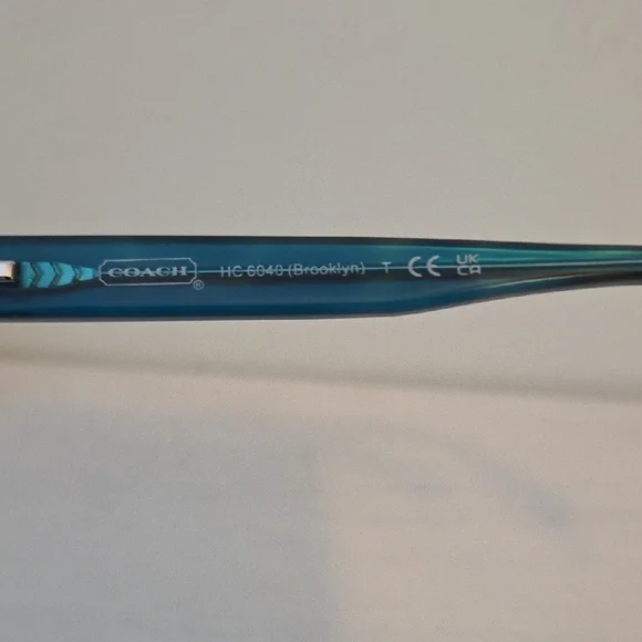 Coach HC 6040 (Brooklyn) 5116 Dark Tortoise/Teal Eyeglasses with Case and Cloth - Picture 6 of 6